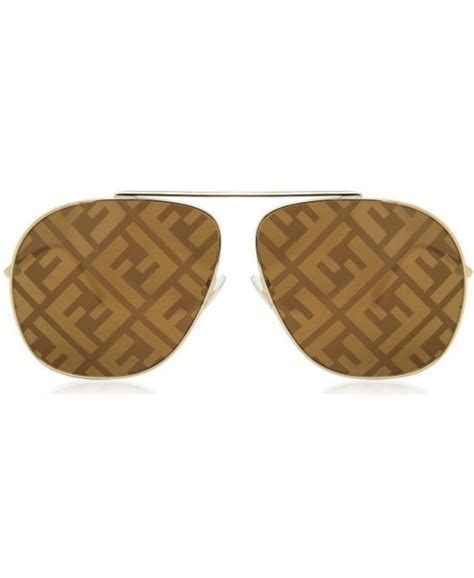 fendi watermark sunglasses|Sunglasses featuring brown lenses with FF logo .